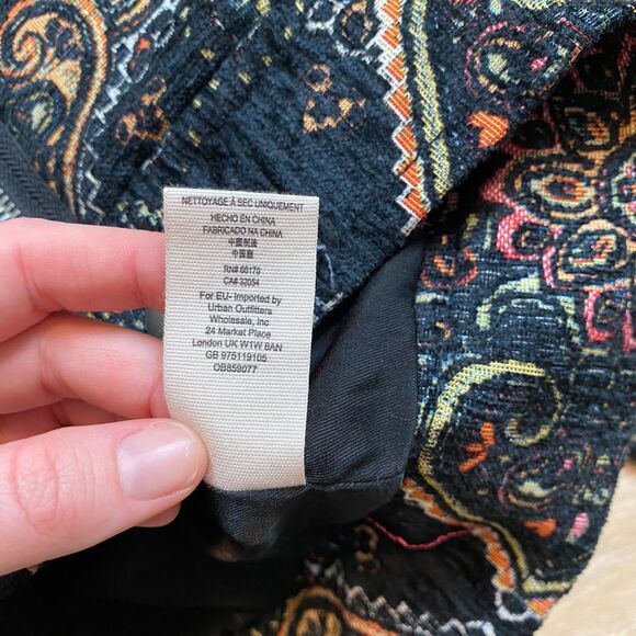 Free People Tapestry Labyrinth Patterned Moto Jacket Women's S - Picture 6 of 7